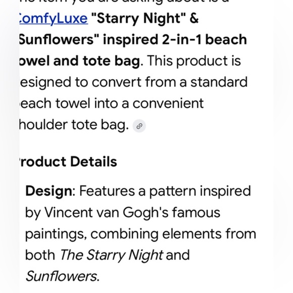 COMFYLUXE cotton blend “Starry Night” 2 in 1 beach towel/tote bag NWT - Picture 8 of 9